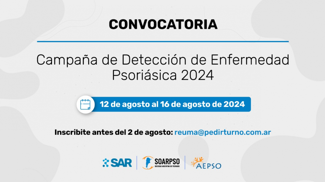 Convocatoria - Campaña de Detección de Enfermedad Psoriásica 2024