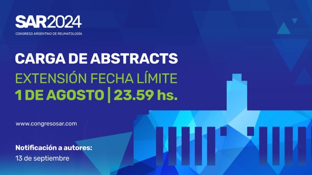 57° Congreso Argentino de Reumatología 2024: Extensión fecha límite para la carga de Abstracts